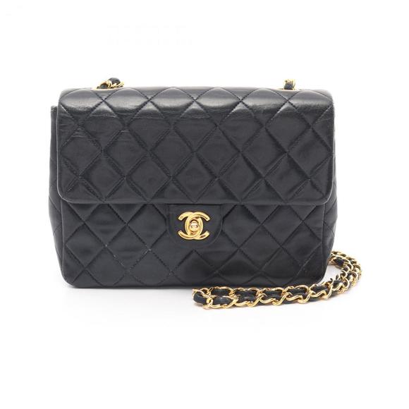 CHANEL Mini Matelasse 20 Shoulder Bag in Lambskin, Navy Blue, A01163 - Picture 1 of 10